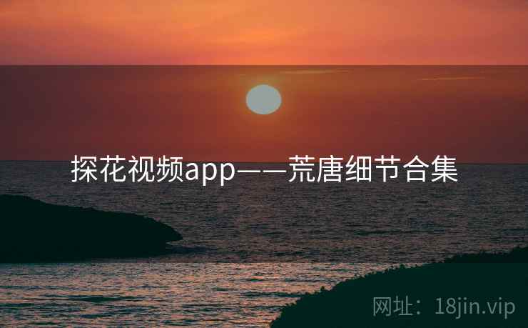 探花视频app——荒唐细节合集